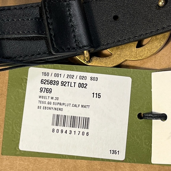 Authentic Gucci Double G Buckle Women Belt size 46/115 - Picture 9 of 9